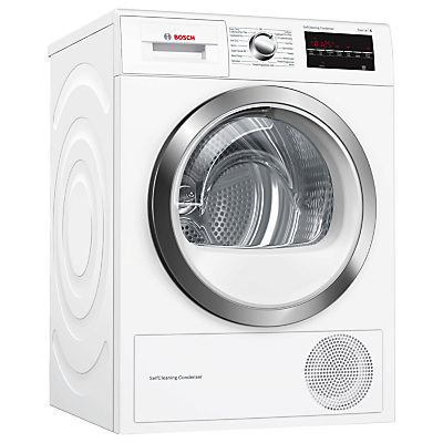 Bosch WTW85470GB Condenser Tumble Dryer with Heat Pump, 8kg Load, A++ Energy Rating, White Bosch WTW85470GB Condenser Tumble Dryer with Heat Pump, 8kg Load, A++ Energy Rating, White